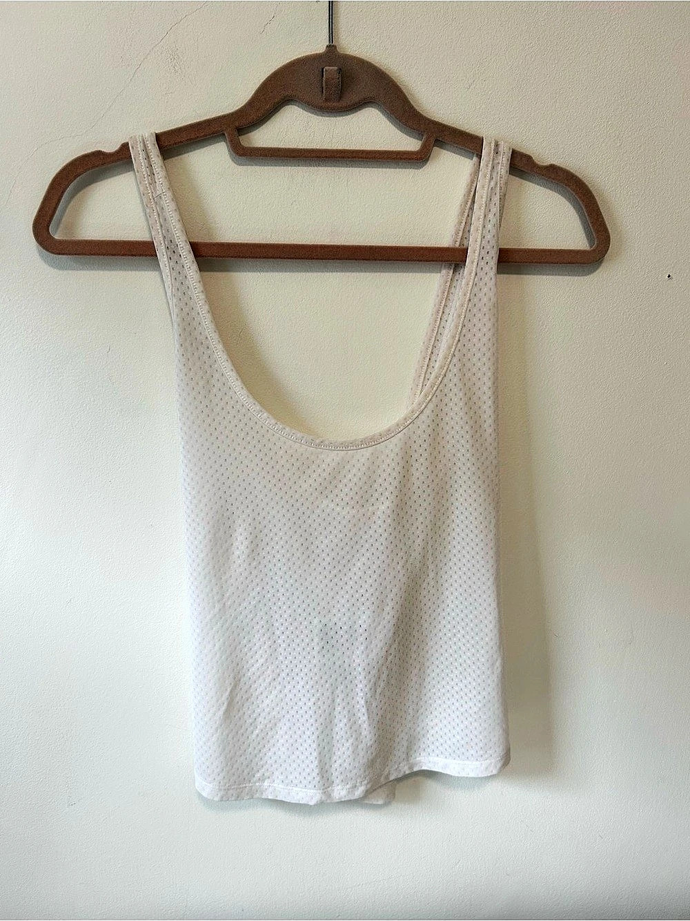 Nike Yoga Mesh Twist-Racerback Cropped Tank Top White Large